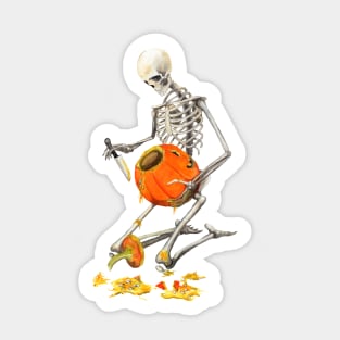 Skeleton Pumpkin Carving Sticker